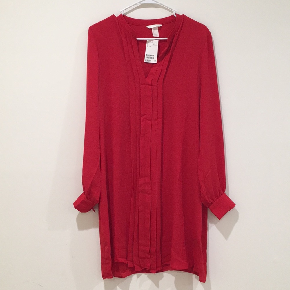 NWT shirt dress H&M Red size 10